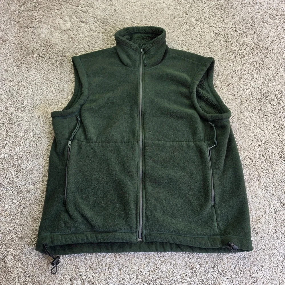 VINTAGE REI Polartec Fleece Vest Mens M Green Outdoor Casual Lightweight Hiking